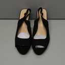 DREAM PAIRS Womens Sexy High Chunky Heels Peep Toe Platform Block Slingback Dress Pumps Shoes (11, Black/Suede)