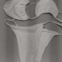 XUNYU Thong Bikini Sets for Women - Brazilian Micro String Bikinis Sexy Two Piece Swimsuit Triangle Top Halter Bathing Suits Small, White 