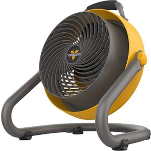 Vornado 293 Large Heavy Duty Shop Fan, 3 Speed Electric Fan, High Impact Casing, IP54-Rated Motor, Whole Room Air Circulator, Pivoting Head, Carry Handle, 16 Floor Fan for Bedroom and Garage, Yellow