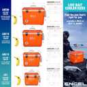 Engel Live Bait Cooler Box with 2nd Gen 2-Speed Aerator Pump - Portable Fishing Station & Minnow Bucket for Shrimp & Other Live Fish with Aerator - ENGLBC-N, 19 Quart