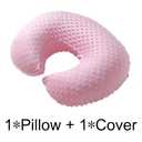 ESEN Baby Nursing Pillow and Body Positioner for Breast Feeding and Bottle Feeding, Ultra Soft Baby Breastfeeding Pillows with Removable Nursing Pillow Cover for More Support for Mom and Baby (Pink)