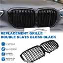 G05 Grill,Front Bumper Kidney Grille Compatible with 2019 2020 2021 2022 2023 X5 G05ABS Gloss Black Kidney GrilleDouble Slats