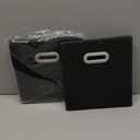 Fabric Cloth Storage Bins, Cube Organizer with Dual Handles Foldable Baskets for Home Bedroom, Set of 3, Black