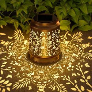 Mushroom & Frog Solar Lantern for Garden Outdoor Decor  Hanging Metal Light Decoration for Patio, Yard, Lawn, Pathway, Backyard  Birthday Gift for Mom, Women, Grandma