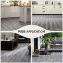 Peel and Stick Floor Tile, 12-Pack 36"x 6" Smoke Grey Wood Grain Sticky Tiles, Waterproof Vinyl Flooring Cover 18 sq. ft, DIY Luxury Vinyl Plank Flooring for Bedroom, Living Room, Kitchen