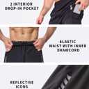 JZCreater Mens Shorts, 2-in-1 Athletic Workout Running Shorts with Liner, 2 Inner Pocket, Quick Dry Gym Shorts for Men (L)
