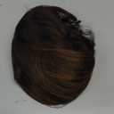 FANCEE Highlight Layered Wigs with Bangs 14 Inch Short Mixed Brown Glueless Ready-to-Go Straight Synthetic Bob Wigs for Women Realistic Scalp Daily Cosplay Use