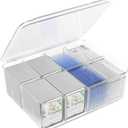 Transparent Trading Card Storage Box-Holds 2000+ Loose Cards-Plastic Card Deck Box for Baseball Cards/for Toploaders/for Graded Card/for MTG/for Magnetic Etc.