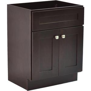 Brookings 24-inch Unassembled Bathroom Vanity Without Top in Espresso, 24 x 21