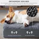 Waterproof Dog Beds for Small Dogs Orthopedic Dog Beds for Crate with Removable Washable Cover Egg-Crate Foam Pet Pad Mat with Anti-Slip Bottom, 23x17 Inch, Grey