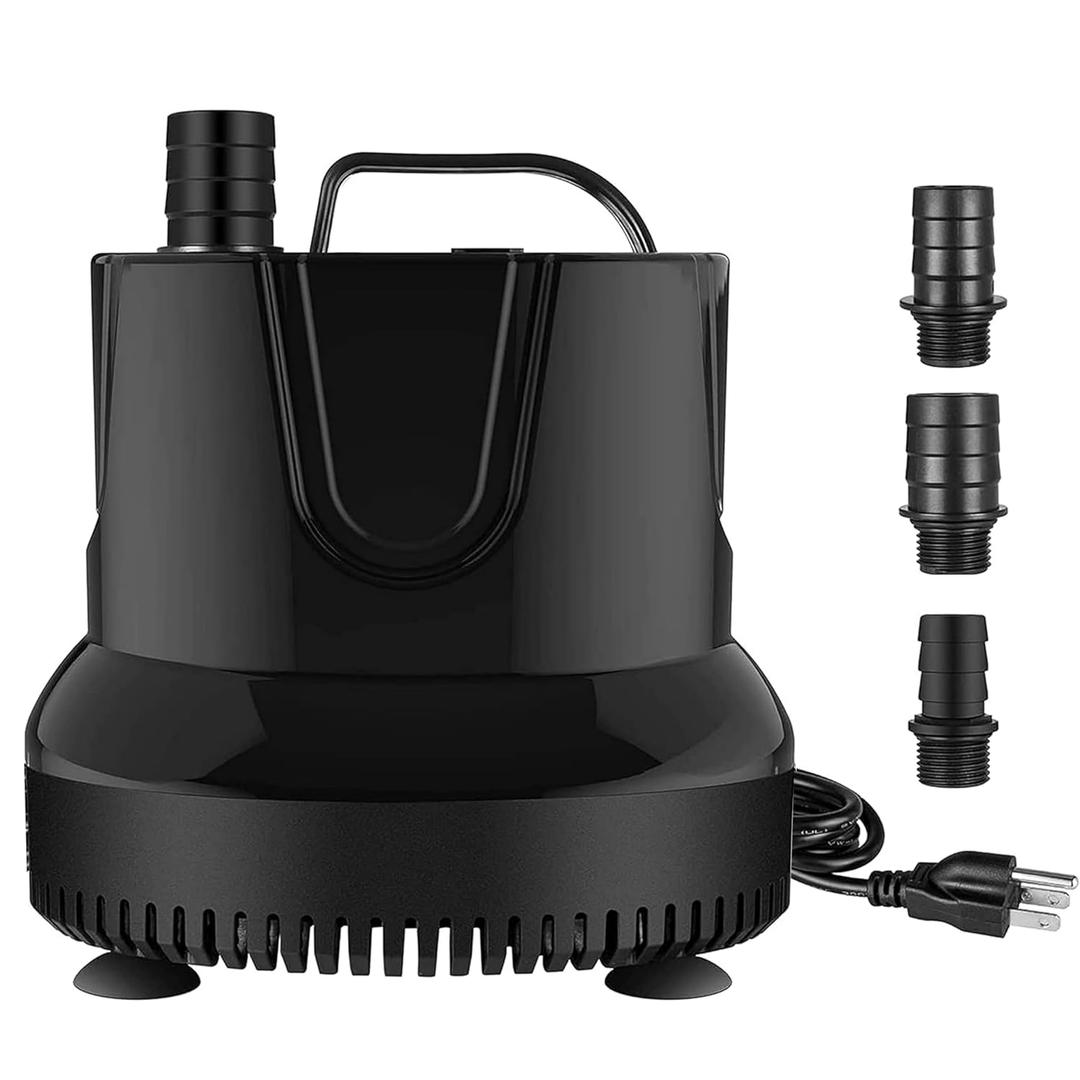 Bottom Suction Submersible Pump,  High Lift, Fountain Pump  for Fish Tank, Pond, Aquarium, Hydroponics