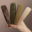 Headbands for Women Girls comfortable Fashion Hair Accessories Wide Head Bands Set Cute Non Slip Headband Pack in Brown Black White Trendy Styles for Fall Winter Wear (1 Count (Pack of 4), Autumn Inspired Colors)