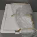 Ceramic Fruit Bowl for Kitchen Counter - 3 Tier Fruit Basket with Metal Stand, Tiered Fruit Stand for Countertop, Snack, Nuts, Cake, Dessert, Cute (Gold, Small)