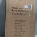 MyGift 2 Tier Whitewashed Wood Plant Stand, Foldable Display Shelf, Medium