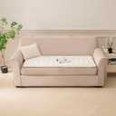 Quilted Loveseat Cover Non Slip, Flannel Sofa Protector for Pets, Machine Washable Couch Slipcover, 24/47/54/67/78 in (White, Sofa 67"x24")