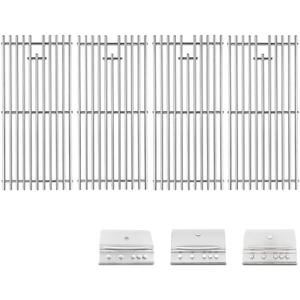 SafBbcue RJC008P RJC32A Grates Grill Replacement for RCS Summerset and Blaze Grills Stainless Steel Cooking Grids for RCS RJC32A RJC32AL Summerset Sizzler 32" Blaze 32" 4 Burner Grills BLZ-4LTE2-NG (7 3/8" x 18 1/6")