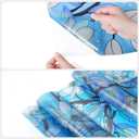 4 x Privacy Window Film,Floral Design Static Cling for UV Blocking & Heat Insulation, No-Glue Reusable for Home, Office, Bathroom & Glass Decor(23.6"78.7").