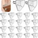 22PCS 5MM Clear Shelf Support Pegs, Clear Cabinet Clip Pegs for Shelves, Invisible Cabinet Shelf Pegs/Shelf Support Peg for Kitchen Furniture, Book Shelves Clapboard, Bedroom Wood Shelving