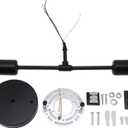 E27 E26 Double Wall Light Base Iron Black Modern Light Holder Base for Living Bathroom Dressing Room