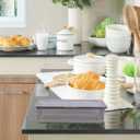 DOITOOL Flatware Tray with Lid, 2Pcs Kitchen Drawer Organizer, Kitchen Cutlery Tray and Utensil Drawer Organizer with Cover, Countertop Silverware Storage Container (Black)