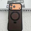 Phone Cover for iPhone 17 Pro Max Case with Stand, Magnetic, Military Grade Protection, Shock Absorption, Lightweight, Scratch Resistant, Matte Finish for iPhone Case 17 Pro Max Black