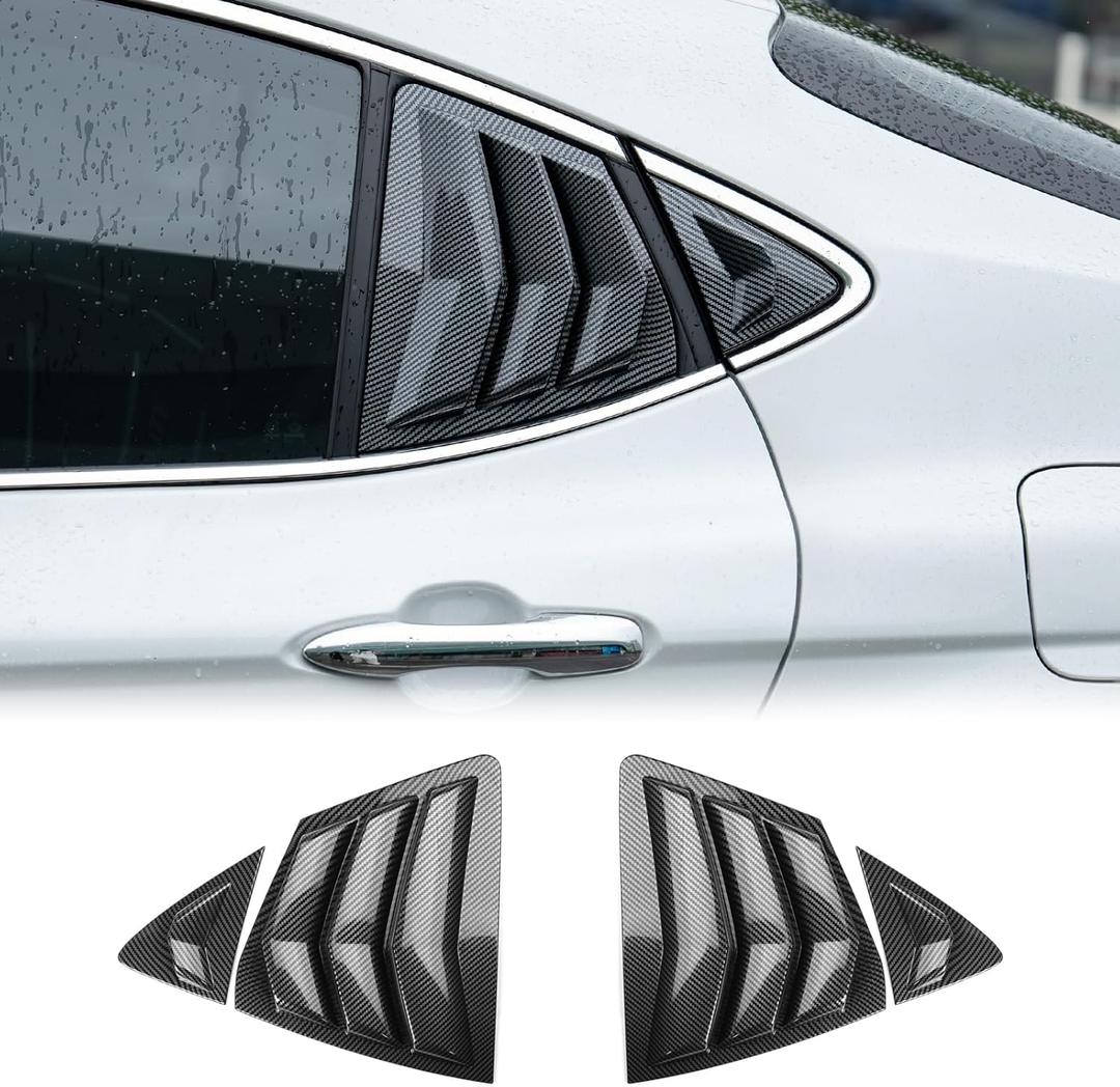 CKE for 9th Gen Camry LE SE XLE XSE Compatible with Toyota Camry 2025 2026 Accessories Sporty Car Exterior Rear Side Window Louvers Air Vent Scoop Shades Cover Trim Blinds -Carbon Fiber Style