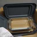 KOMUEE 10 Packs 30 oz Glass Meal Prep Containers,Glass Food Storage Containers with Lids,Airtight Lunch Bento Boxes,Microwave,Freezer and Dishwasher,Gray