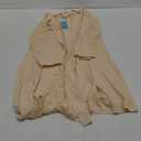 Womens Lightweight Open Front Cardigan Casual Loose Knit 3/4 Sleeves Fall Outwear Fashion (X-Large, Beige)