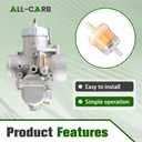 Carb Carburetor Replacement for Polaris Xpress 300 1996-1999 Replacement for 3130498