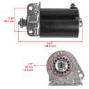 Caltric Starter Motor Compatible with John Deere D125 / D130 / D140 / D150 / D160 / D170 / GX85 / S2046 / S220 / SX85 / 16 Teeth Improved Steel Gear
