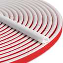 Bantie 20FT Weather Stripping Door Seal - Self Adhesive Weather Insulation Strip Weatherstripping Silicone D Shaped Seal Strip Door Frame Gap Filler/Window Soundproofing