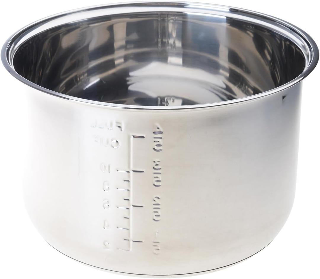 Rice Cooker Inner Pot Replacement, Food Grade Stainless Steel Inner Pots with Even Heating Base, Heavy Duty Nonstick, Durable Pots for Multi-Cookers, Easy to Clean and Dishwasher Safe