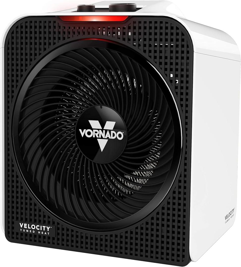 Vornado Velocity 3 Space Heater with 3 Heat Settings, Adjustable Thermostat, and Advanced Safety Features, White, Small Vornado Velocity 3 Space Heater with 3 Heat Settings, Adjustable Thermostat, and Advanced Safety Features, White, Small