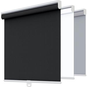 Cordless Roller Shades VELAFORM (30" W x72 H, Black), Spring Retract