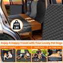 Dog Car Seat Cover for Back Seat Extender for Dogs,Hard Bottom Car Seat Cover for Dogs with Car Door Protectors, Waterproof and Scratch-Resistant Seat Covers for Cars SUV&Truck