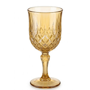 Amber Plastic Cups, 34 Pieces