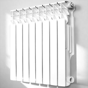 Quiet Energy Saving Hot Water Radiator, 8-Panel Wall-Mounted Aluminum Radiator Heater for Kitchen, Bathroom and Bedroom