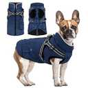 Dog Winter Coat with Harness Built-in | Waterproof Dog Jacket with Zipper & Fleece Lining | Reflective Cold Weather Coat for Small Medium Large Dogs