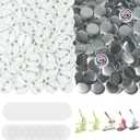 200 Sets Button Maker Supplies, 0.98 inch / 25mm Button Parts Buttons Supplies, Approx. 1 in Blank Badge Parts with Blank Paper for Buttons Maker Machine Pin Maker Press