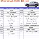 All Weather Outdoor SUV car Covers with ZipperDoor and Reflective Strip for Nissan RogueSport,Honda HR-V, Hyundai Kona/Tucson, ToyotaC-HR, Audi Q3,Lexus Ux 100% Rainproof (SUVLength 168-176 inch)