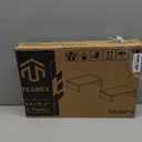 TEAMIX Wood Monitor Stand Riser-2 Pack, 2 Tier Adjustable Monitor Stand Dual Monitor Riser for 2 Monitors/Laptop/PC Black Computer Stand for Desk