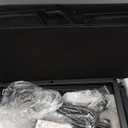 TUTOTAK Narrow Side Table, Small End Table with Charging Station, Nightstand with Fabric Basket, Bedside Table for Small Space, Livingroom, Bedroom Black TB01BK095