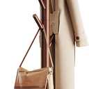 Pipishell Sturdy Wooden Coat Tree with 8 Hooks, 3 Adjustable Sizes for Clothes, Hat Stand Used in Bedroom/Office/Entryway, Brown (Brown)