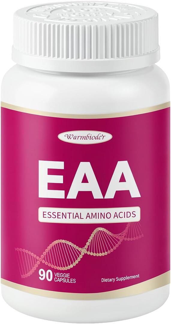 5 x EAA Capsules 1200mg, Amino acids Supplement for Women&Men- Essential Amino Acids - Non-GMO, Gluten Free, Vegan,90 Capsules