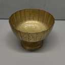 Distressed Gold Metal Compote Bowl | Gold Compote Vase l Lita Metal Vase l Indoor and Outdoor Compote for Any Event (7.75"x 5.75")