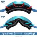 Kids Ski Goggles, Frameless OTG Snowboard Goggles HD Super Anti-fog 250s Mirrored Lens for Kids Youth