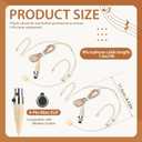 Sabary 2 Pcs Headset Microphone Dual Headworn Earset Over Ear Hanging with 4 Pin XLR 5ft Cable Compatible with Shure Wireless System Bodypack Transmitter for Lectures Live Performance Theater(Beige)
