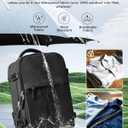 WONHOX Vacuum Seal Travel Backpack with Air Pump Compression Vacpack Waterproof Carry On Backpack for Travel Women men with Vacuum System Laptop Airlines Approved Daypack Space Saver Bags Black