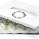 Deviled Egg Containers With Lid, Clear Deviled Egg Platter With Handle For 24 Eggs, Fridge Stackable Storage Deviled Eggs Tray Carrier, Suitable For Camping, Easter, Christmas (White)