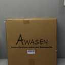 AWASEN Side Table Round, Small Accent Table Nightstand Modern End Table for Living Room Bedroom Office Small Spaces, 16''D x 19.5''H(Natural Walnut)